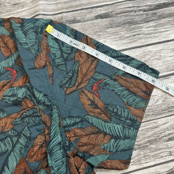 Nifty Genius Men's Casual Button Up Shirt XS Extra Small Teal Blue Green Orange - Picture 13 of 13